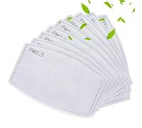 NONDK Adult Replacement PM2.5 Mask Filters 100 Pieces 5-Layer Activated Carbon Non-Woven for Outdoor Activities
