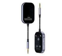 NONDK Airplane 2 in 1 Bluetooth 6.0 3.5mm AUX Jack Wireless Transmitter Adapter for Speaker PC Car TV