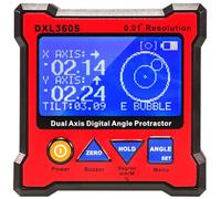 NONDK Angle Ruler Level Gauge with5 Side Magnetic Base Dual- Digital Display Level Gauge Elevation Meter