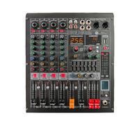 NONDK Audio Mixer 4 Channel 256 Reverb Bluetooth Mixing Console Sound Board Music for PC Stage DJ Studio