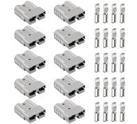 NONDK Battery Quick Connect/Disconnect Kit(50A) 10PCS, 50A Connector Kit for Recovery Winch,Towing Systems& Solar Applications