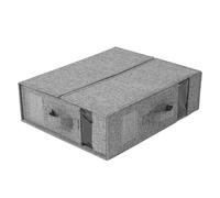NONDK Bed Sheet Storage Box Clothing Sheet Organizer Wardrobe Blanket Quilt Cover Storage Box Gray