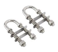 NONDK Boat Stern Eye Tie Down U Bolt 2-Pack, Dia Stainless Steel Marine Adjustable Nuts