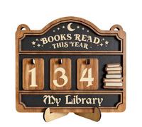 NONDK Book Counter for Home Library Decor, Book Tracker for Books Read This Year, Book Lovers Gift