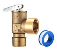 NONDK Brass Pressure Relief Valve, 3/4" NPT Threaded, Suitable for Hot Water and Cold Water Systems(30 Psi), Boiler Relief Valve