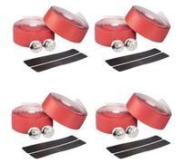 NONDK Breathable Carbon Pattern Bicycle Road Bike Straps Anti-Slip Shock-Absorbing Carbon Pattern Handlebar Tape Red