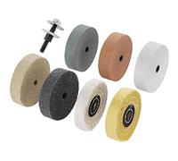 NONDK Buffing Polishing Wheel Kit 3 Inch,for Bench Buffer/Bench Grinder,Buffing Wheel Hole 3/8 Inch,Drill Arbor Adapter Kit