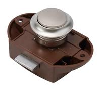 NONDK Cabinet Lock Push Button Drawer Knob Catch in Zinc Alloy for RV for Motorhome Caravan Cupboard Furniture