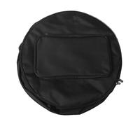 NONDK Compact Snare Drum Bag Backpack Case with Shoulder Strap Outside Pockets Musical Instrument Accessory Black 40x18cm