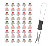 NONDK Complete DIY Replacement Kit- Red 45 Pcs 3-Pin Clicky Tactile Mechanical Keyboard Switches