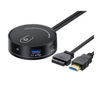 NONDK Computer Desktop Switch Internet Cafe Universal USB3.0 Audio Home Desktop External Power Extension Button(D)