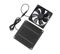 NONDK Cooling Odor Removal Solar Fan for Chicken Coop, 4W Solar-Operated Ventilation Fan, Weatherproof Wall-Mounted Solution