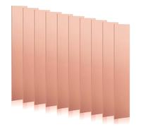 NONDK Copper for Electroplating Kit-10 Pcs 99.99% Pure Anode Strips, 5.9" X 0.98" X 0.04" Copper Plate Sheets