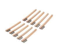 NONDK Count Wire Brush in Stainless Steel- for Mechanics and Painters, Efficiently Removes Rust and Paint from Metal Surfaces, Wood Handle Included