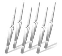 NONDK Craft Tweezers, 6 Pieces Locking Tweezers Reverse Tweezers for Crafting Jewelry Making Electronics Watch Repair