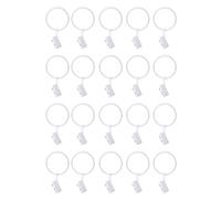 NONDK Curtain Ring Clips 1.2" in Interior White Curtain Rings Ring Clips to Hang Curtains