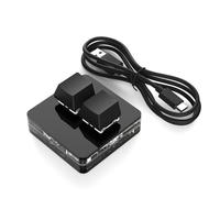 NONDK Custom Mini Keyboard 2 Key RGB Macro OSU Keypad Programmable Mechanical Keyboard for Gaming Working, Black Type A Easy Install Easy to Use