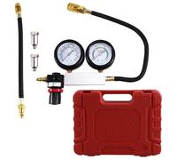 NONDK Cylinder Leak Down Tester Tool Leak Down Tester Set Cylinder Detector with Dual Gauges