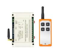 NONDK DC12-48V 4CH Remote Control Switch 30A Garage Door Switch Relay Lifting Equipment Controller with Transmitter Module 315MHZ