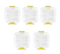NONDK Dental Pillow Crown Box, 5Pcs Transparent Membrane Film Showcase Tooth Boxes Dental Crown and Bridge Box Easy Install Easy to Use