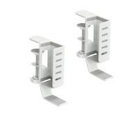 NONDK Desk Side Vertical Laptop Stand,No Drill Laptop Desktop Mount,Hanging Laptop Holder for Desk Side,Clamp on Desk White