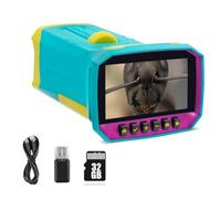 NONDK Digital Microscope Camera 3.0Inch IPS Screen 800X Magnification Video Recording Microscope with 32GB Card for Kids