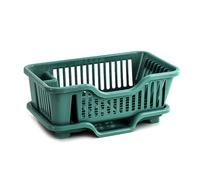 NONDK Dish Drying Rack-Dish Rack with Auto-Drain Organizer Rack Dish Rack and Drainaboard Set for Kitchen Counter Restaurant A