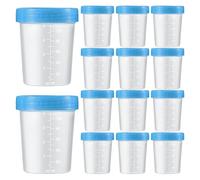 NONDK Disposable for Urinalysis 15Pcs 4 Oz Leak-Proof -on Lid Urine Collection Cups for Testing, Specimen Containers