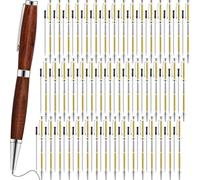 NONDK DIY Copper Pen Making Kit - 48pcs Wooden 7mm Slim Twist Pen Set for and Projects