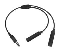 NONDK Double Plugs Helicopter Headset Converter Cord for Aviation to U174/U Connector Communication Cable Two Way Radio System