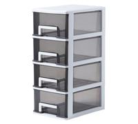 NONDK Drawer Type Storage Box Desktop Organizer Black White Desktop Organizer Plastic Organizer 5 Drawer