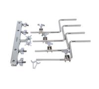 NONDK Drum Extension Clamp Drum Cowbell Mount Drum Cowbell Holder for Cowbell Cymbal Musical Instrument Percussion 4 Head Easy to Use