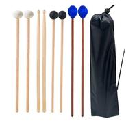NONDK Drum Mallets Kit-4 Pairs(Felt Timpani, Rubber, Marimba, 5A) Drumsticks with Bag for Beginners Percussion Instruments