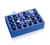 NONDK Dual-Size Aluminum Cooling Block Reusable 0.2ml/1.5ml/2ml Centrifuge Tube Ice Bath Cooler