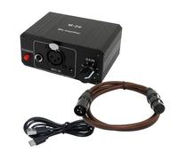 NONDK Dynamic Microphone Condenser Mic Amplifier M-20 Audio 48V Phantom Power Charging Black for Live Sound Card Speaker B