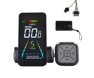NONDK E-Bike Color LCD Display NFC Interface UART Communication 24V/36V/48V/60V Speedometer Meter for Electric Scooters SM5+ 2PIN