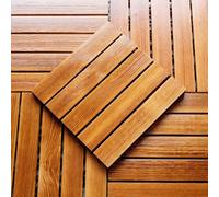 NONDK Easy to Install 4 PCS Wooden Flooring Anti-Carbonization Wood Splicing Board Garden Floor Boards Thickened Pine Floor