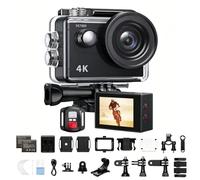 NONDK EK7000 4K30FPS 20MP WiFi Action Camera Remote Control 4X Digital Zoom Waterproof Design Supports External Microphones