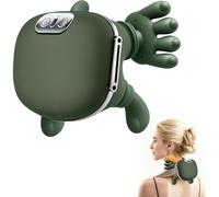 NONDK Electric Deep Tissue 4D Kneading Neck Massager, Portable Shiatsu Neck and Back Massage Tool with 3 Intensity Levels