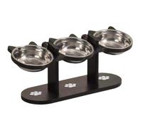 NONDK Elevated Cat Feeder with Adjustable Stainless Steel Bowl- Ideal for Cats and Small Dogs