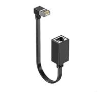 NONDK Ethernet Extension Cable 15cm Cat7 Ethernet Extension Cable 10G RJ45 Cat7 for PC Laptop Ethernet Cable Black