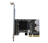 NONDK Expansion Card Dual Port SFF-8087 Mini SAS 4i to SATA 3.0 6Gbps