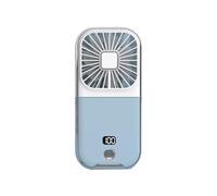 NONDK F30PRO Foldable Neck Fan Hanging Desktop Refrigeration Cooling Handheld USB Mini Fan Camping Mute Ventilador Ventilation White-Blue