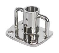 NONDK Flag Pole Socket 316 Stainless Steel for Marine Yachts Durability | 316 stainless flag socket for boats and ; square base keeps mounting stable against wind and waves even in rough seas.