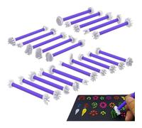 NONDK Flower Petal Tools 40PCS Petal for Dotting Tool, Double Sided Flower Tools, Floral Stamps for Dot Painting for Card Making