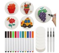 NONDK Foam Texture Painting Set for Kids 45PCS 3D Art with Sponges