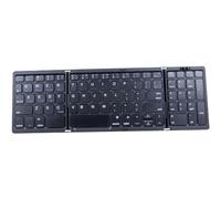 NONDK Foldable Bluetooth Keyboard, USB Rechargeable Wireless Keyboard for IOS, Android, PC Laptop Smartphone-Black