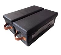 NONDK Foldable for CD DVD Media Storage Box-2 Pieces Non-Woven Fabric Organizer with Lid for Video Games, Books, Clothes