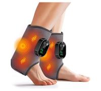 NONDK Foot and Ankle Heating Pad with Massage Function, for Pain Relief, 6 Temperature Settings& 3 Massage Modes Featuring Timer Level