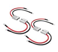 NONDK for 50A for Lifepo4 Battery Compatible 4 Pcs Battery Quick Connector with Copper Ring for Winch Power Cable Power Transfer